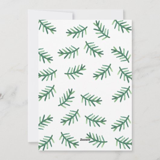 Frohe Weihnachten Laub | Weihnachtskarte (Rückseite)