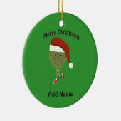 Frohe Weihnachten! Laufende Artischocke Keramikornament (Rechts)