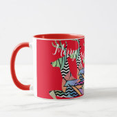 Frohe Weihnachten Leaping Deer Tasse (Links)