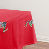 Frohe Weihnachten Leaping Deer Tischdecke (Beispiel)
