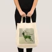 Frohe Weihnachten Leaping Deer Tote Tag Tragetasche (Vorderseite (Produkt))