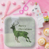 Frohe Weihnachten Leaping Hirsch Papierplatte Pappteller (Party)