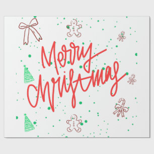 Frohe Weihnachten Lebkuchen Design.  Geschenkpapier