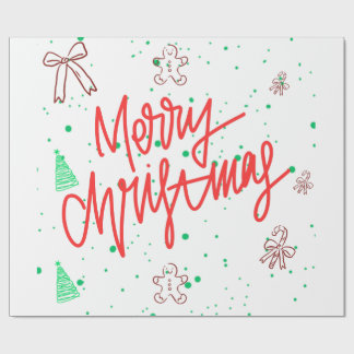 Frohe Weihnachten Lebkuchen Design. Geschenkpapier