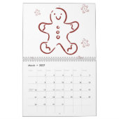 Frohe Weihnachten Lebkuchen Design. Kalender (Mär 2027)