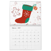 Frohe Weihnachten Lebkuchen Design. Kalender (Feb 2027)