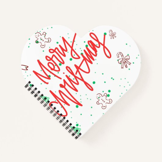 Frohe Weihnachten Lebkuchen Design.  Notizblock (Vorderseite)