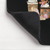 Frohe Weihnachten Lebkuchen Kaffee Cups Lat Mousepad (Ecke)
