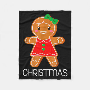 Frohe Weihnachten Lebkuchen-Paar Weihnachts-Pyjama Fleecedecke
