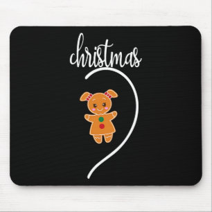 Frohe Weihnachten Lebkuchen-Paar Weihnachts-Pyjama Mousepad