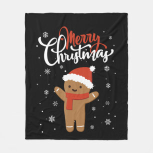Frohe Weihnachten Lebkuchen   Weihnachtsplätzchen Fleecedecke