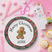 Frohe Weihnachten Lebkuchenmann Pappteller (Party)