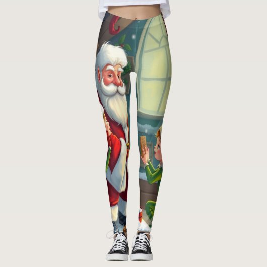 Frohe Weihnachten  Leggings (Vorderseite)