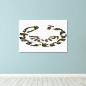 Frohe Weihnachten Leinwanddruck (Insitu (Holzboden))