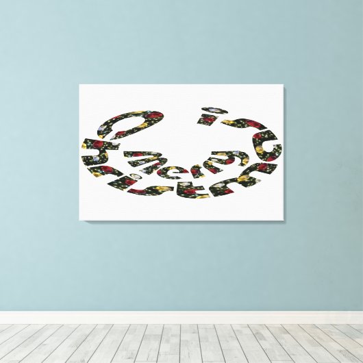 Frohe Weihnachten Leinwanddruck (Insitu (Holzboden))