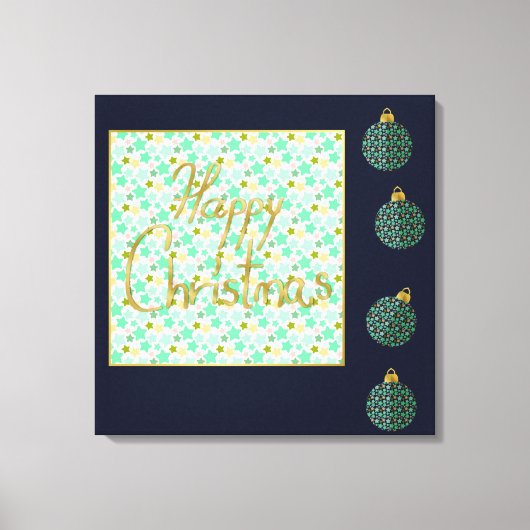 Frohe Weihnachten Leinwanddruck (Vorderseite)