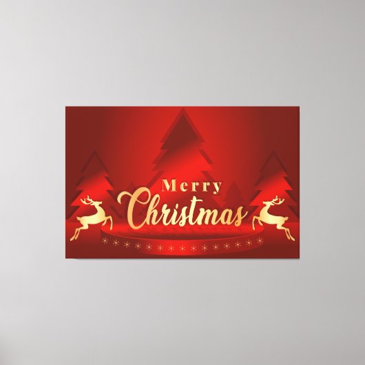 Frohe Weihnachten Leinwanddruck (Vorderseite)