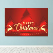 Frohe Weihnachten Leinwanddruck (Insitu (Holzboden))