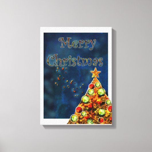 Frohe Weihnachten Leinwanddruck (Vorderseite)