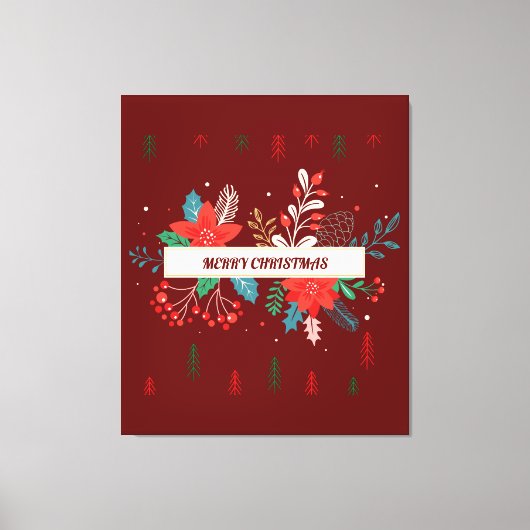 Frohe Weihnachten Leinwanddruck (Vorderseite)