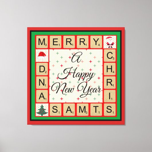 Frohe Weihnachten Leinwanddruck (Vorderseite)