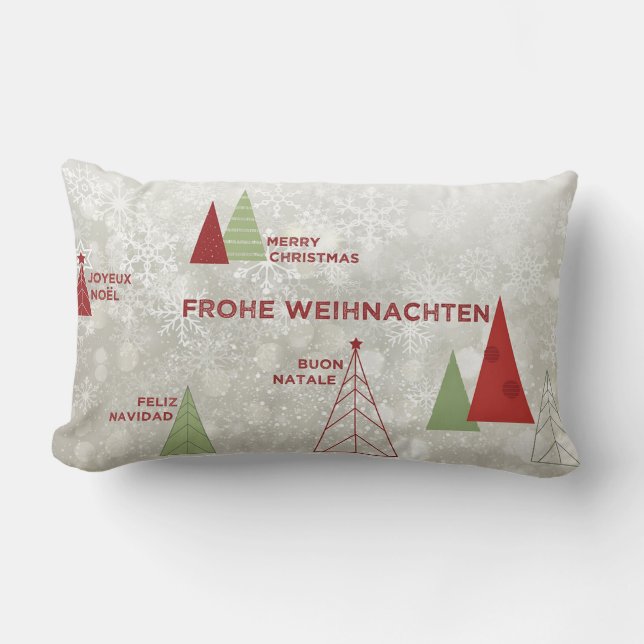 Frohe Weihnachten Lendenkissen (Vorderseite)