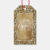 Frohe Weihnachten Leopard Geschenkanhänger (Vorderseite)