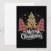 Frohe Weihnachten Leopard Kariert Tree Xmas Urlaub (Vorne/Hinten)