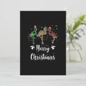 Frohe Weihnachten Leopard Red Green Kariert Flamin (Stehend Vorderseite)