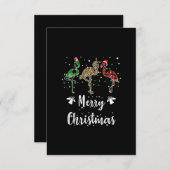 Frohe Weihnachten Leopard Red Green Kariert Flamin RSVP Karte (Vorne/Hinten)