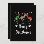 Frohe Weihnachten Leopard Red Green Kariert Flamin Save The Date (Vorne/Hinten)