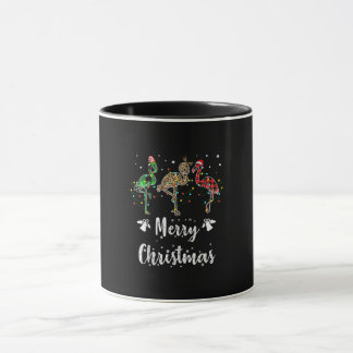 Frohe Weihnachten Leopard Red Green Kariert Flamin Tasse