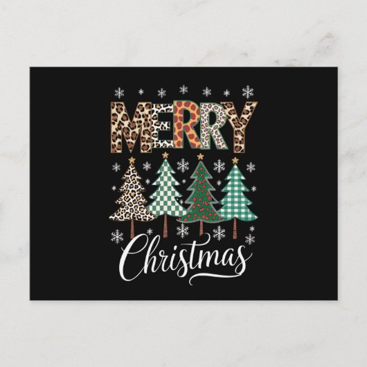 Frohe Weihnachten Leopard Weihnachten Weihnachtsfa (Vorderseite)