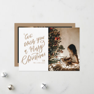 Frohe Weihnachten Lettering Gold Foto