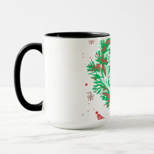Frohe Weihnachten Lettering und Gingerbread Holida Tasse