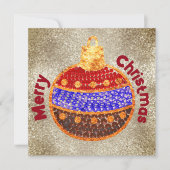 Frohe Weihnachten - leuchtendes Bauble mit Sequenz (Vorderseite)