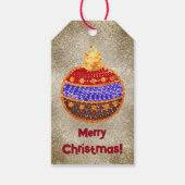 Frohe Weihnachten - leuchtendes Bauble mit Sequenz Geschenkanhänger (Vorderseite)