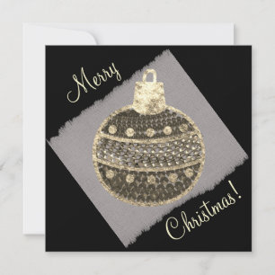Frohe Weihnachten - leuchtendes Bauble mit Sequine