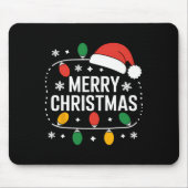 Frohe Weihnachten Lichter Weihnachten Weihnachten Mousepad (Vorne)