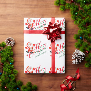 Frohe Weihnachten Liebe mit Santa Geschenkpapier