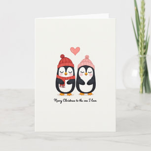 Frohe Weihnachten Liebe Pinguine Karte
