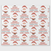 Frohe Weihnachten | Liebe Santa Gift Geschenkpapier (Flach)