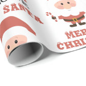 Frohe Weihnachten | Liebe Santa Gift Geschenkpapier (Rolleneckpunkt)