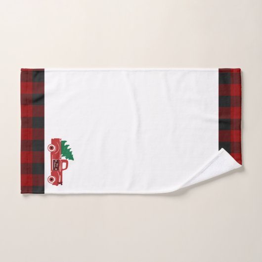 Frohe Weihnachten Lieferwagen und Baum Badetuch Se Badhandtuch Set (Handtuch)