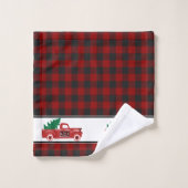 Frohe Weihnachten Lieferwagen und Baum Badetuch Se Badhandtuch Set (Waschlappen)