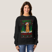 Frohe Weihnachten Lighting Ugly Goldendoodle Chris Sweatshirt (Vorne ganz)