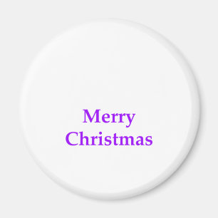 Frohe Weihnachten lila die MUSEUM Zazzle Geschenke Magnet