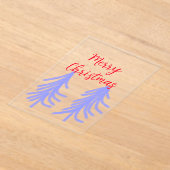 Frohe Weihnachten lila Pastelkiefer Wasser Acryleinladungen (Ablage )