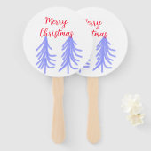 Frohe Weihnachten lila Pastelkiefer Wasser Fächer (Vorne und Hinten)