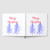 Frohe Weihnachten lila Pastelkiefer Wasser Gästebuch (Voll)